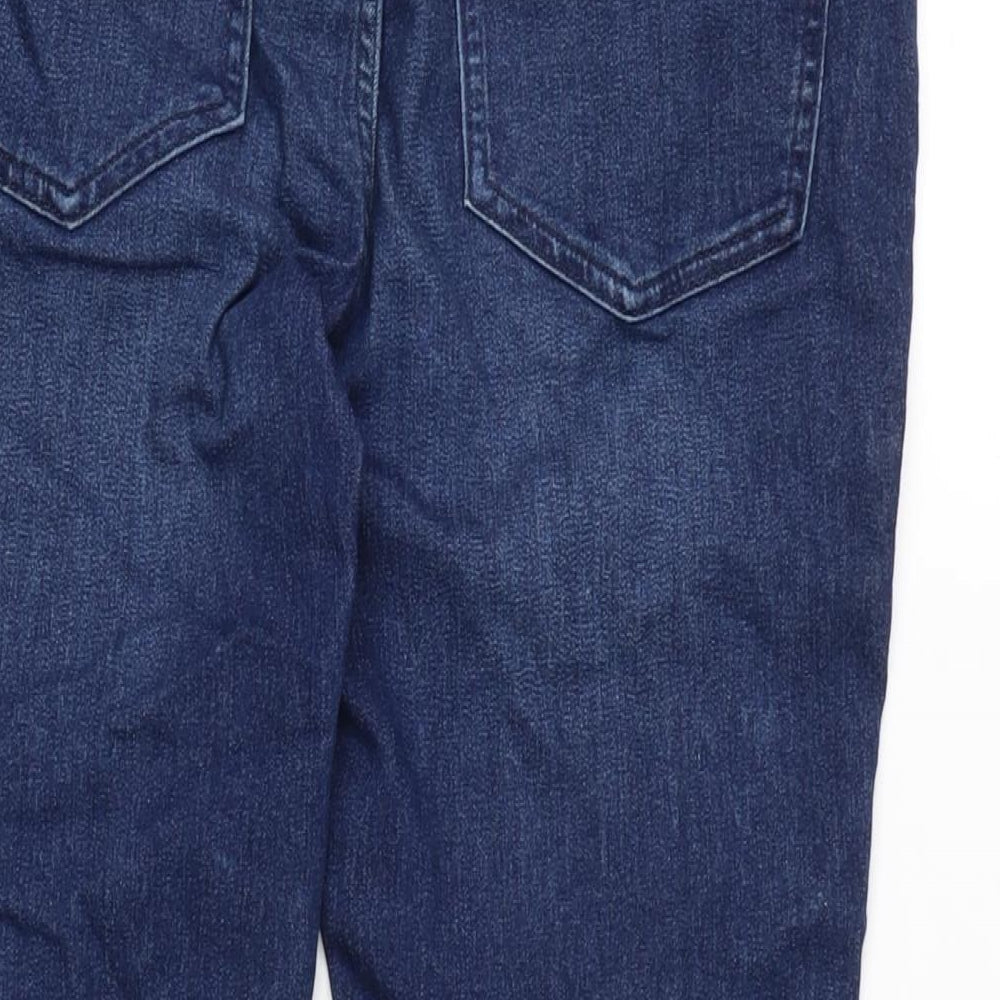 The Ivy Womens Blue Cotton Blend Skinny Jeans Size 14 L25.5 in Regular Zip