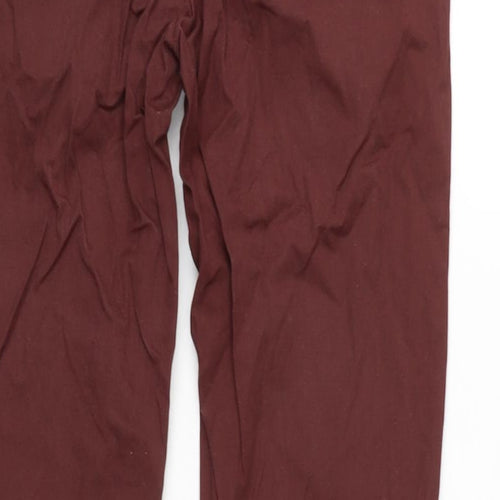 ASOS Mens Red Cotton Blend Straight Jeans Size 28 in L32 in Regular Zip