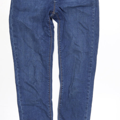 COLLUSION Womens Blue Cotton Blend Straight Jeans Size 28 in L26.5 in Regular Zip