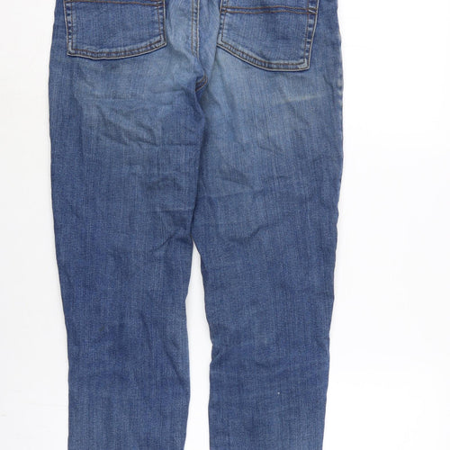 COLLUSION Womens Blue Cotton Blend Straight Jeans Size 30 in L32 in Regular Zip