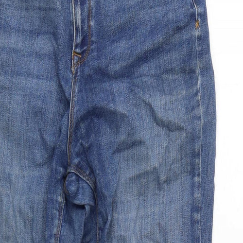 COLLUSION Womens Blue Cotton Blend Straight Jeans Size 30 in L32 in Regular Zip