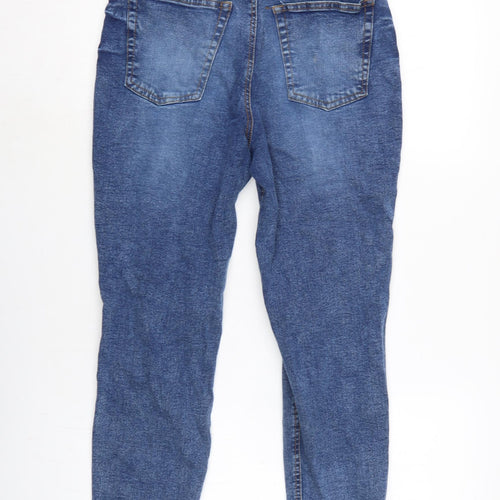 Beloved Womens Blue Cotton Blend Mom Jeans Size 28 in L25 in Regular Zip