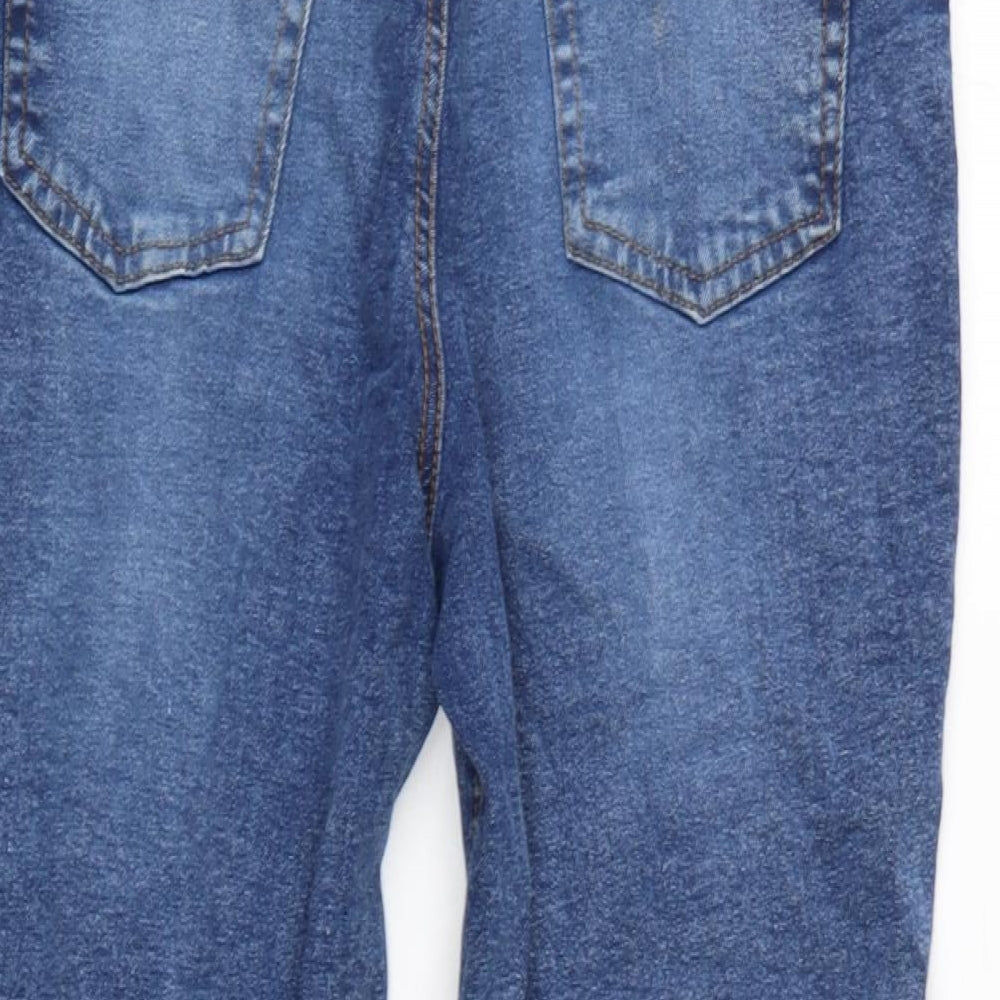 Beloved Womens Blue Cotton Blend Mom Jeans Size 28 in L25 in Regular Zip