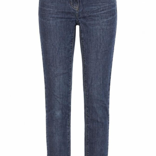 NEXT Womens Blue Cotton Blend Skinny Jeans Size 6 L29 in Regular Zip