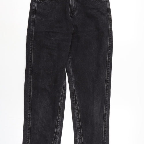 COLLUSION Womens Grey Cotton Straight Jeans Size 28 in L30 in Regular Tie