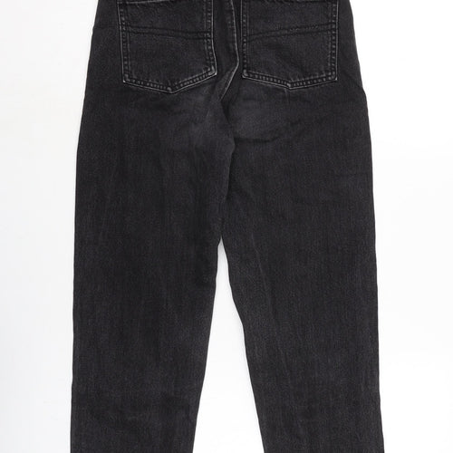 COLLUSION Womens Grey Cotton Straight Jeans Size 28 in L30 in Regular Tie