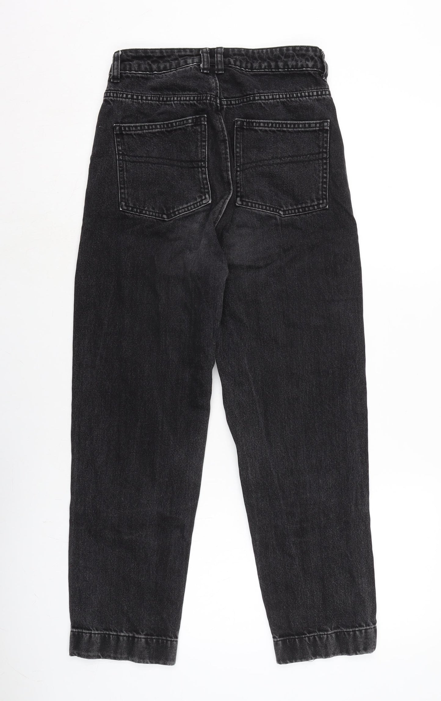 COLLUSION Womens Grey Cotton Straight Jeans Size 28 in L30 in Regular Tie