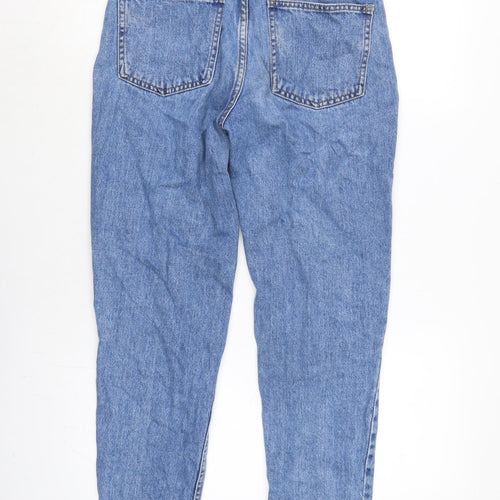 Pull&Bear Womens Blue Cotton Straight Jeans Size 23 in L26 in Regular Zip