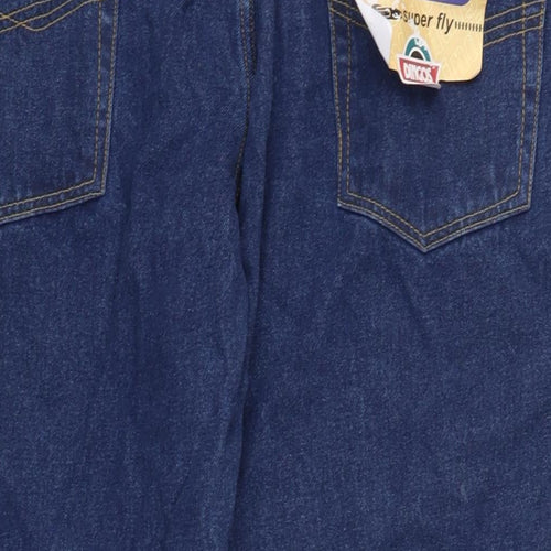 Indigo Mens Blue Cotton Straight Jeans Size 46 in L30 in Regular Zip - Dingos.