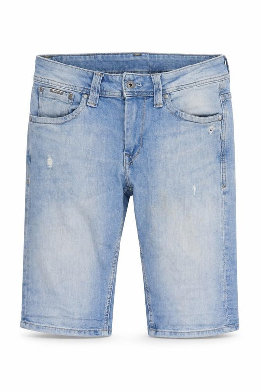 Pepe Jeans Mens Blue Cotton Bermuda Shorts Size 30 in L12 in Regular Zip