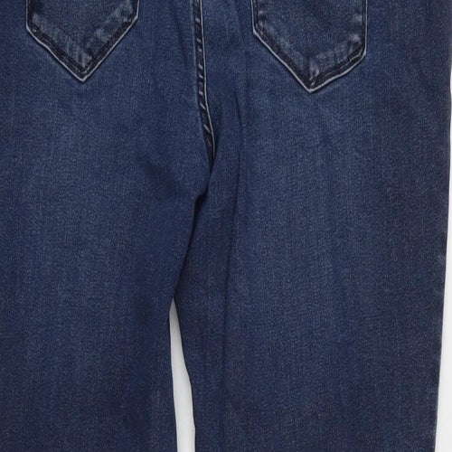 GARDEUR Womens Blue Cotton Blend Straight Jeans Size 12 L31 in Regular Zip