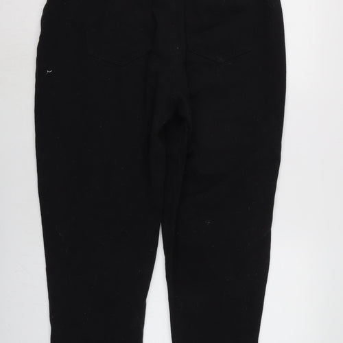 Boohoo Womens Black Cotton Blend Skinny Jeans Size 16 L27 in Regular Zip