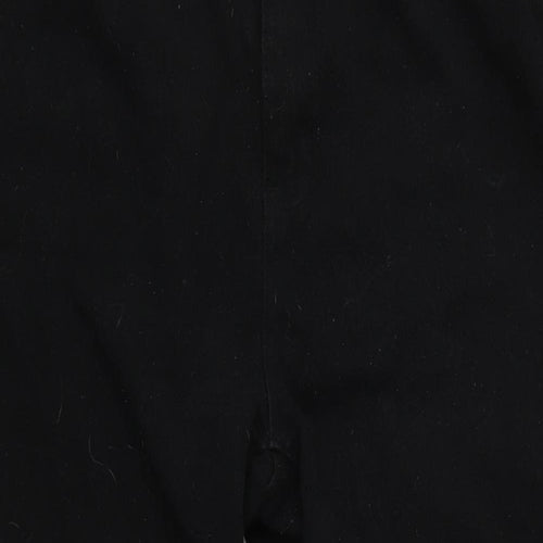 Boohoo Womens Black Cotton Blend Skinny Jeans Size 16 L27 in Regular Zip