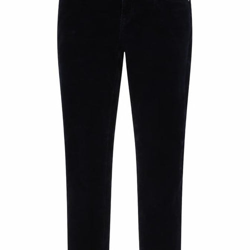 Marks and Spencer Womens Blue Cotton Trousers Size 8 L28 in Regular Zip