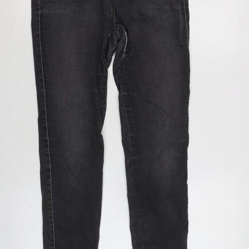 ARMANI Womens Grey Cotton Blend Tapered Jeans Size 29 in L31 in Regular Zip