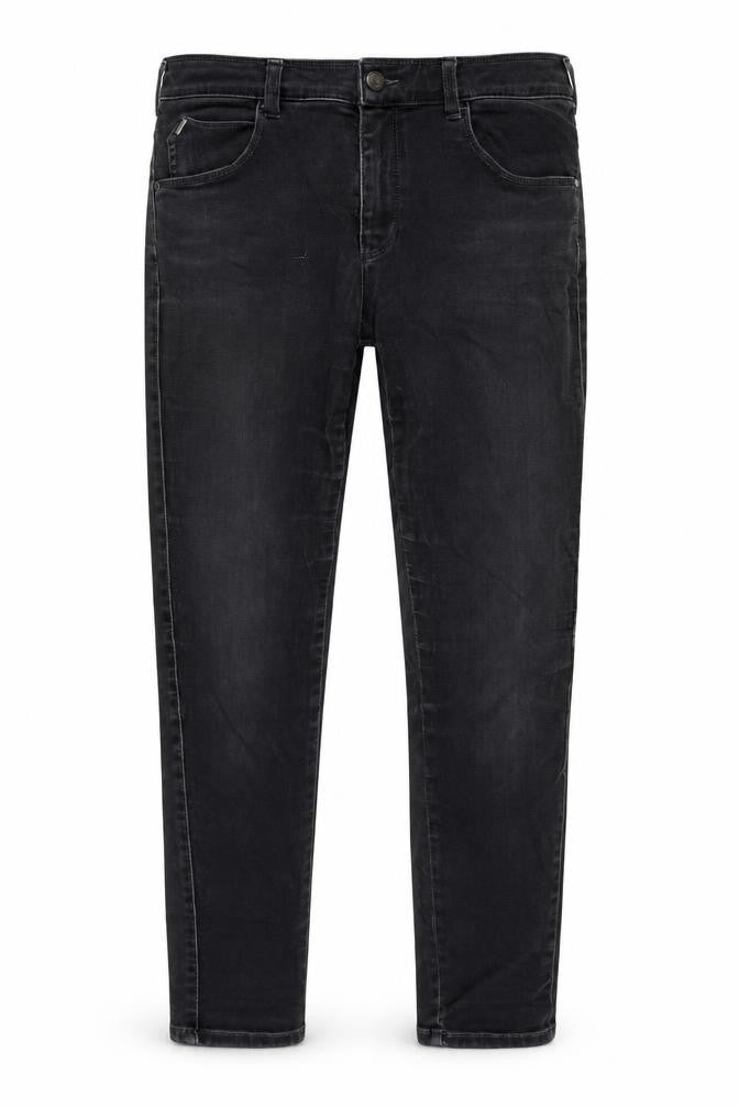 ARMANI Womens Grey Cotton Blend Tapered Jeans Size 29 in L31 in Regular Zip