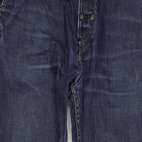 Diesal Mens Blue Cotton Straight Jeans Size 32 in L34 in Regular Button