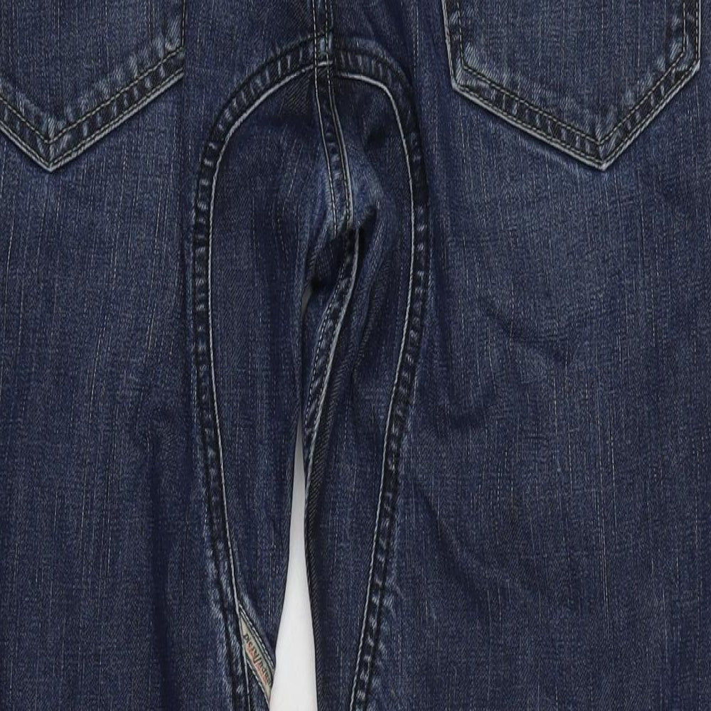 Diesal Mens Blue Cotton Straight Jeans Size 32 in L34 in Regular Button