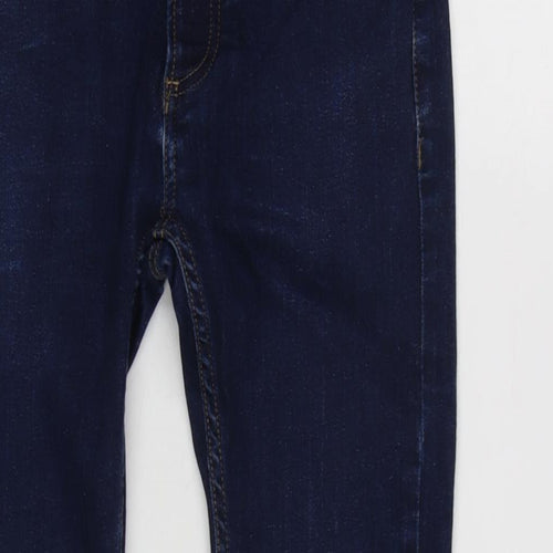 Topman Mens Blue Cotton Blend Skinny Jeans Size 28 in L26 in Regular Zip