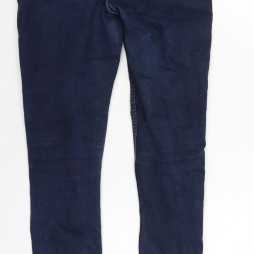 Scotch & Soda Womens Blue Cotton Blend Tapered Jeans Size 28 in L28 in Regular Zip