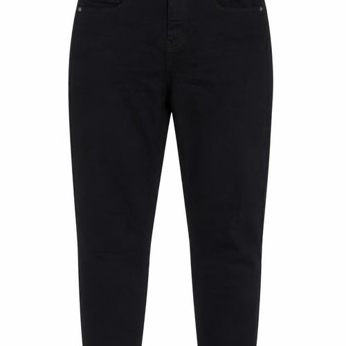 Topshop Womens Black Cotton Blend Tapered Jeans Size 28 in L25 in Extra-Slim Zip