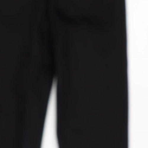 Topshop Womens Black Cotton Blend Tapered Jeans Size 28 in L25 in Extra-Slim Zip