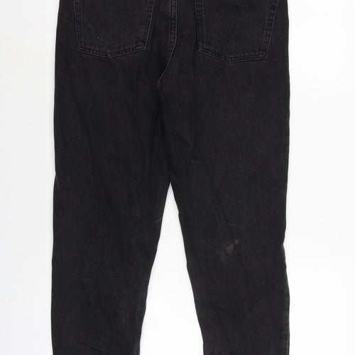 Topshop Womens Grey Cotton Straight Jeans Size 28 in L24.5 in Regular Zip