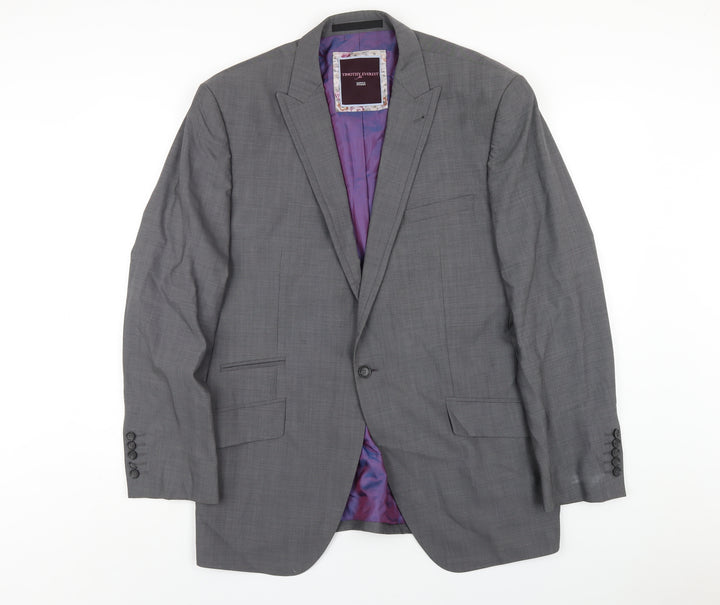 Marks and Spencer Mens Grey Wool Jacket Blazer Size 42 Regular