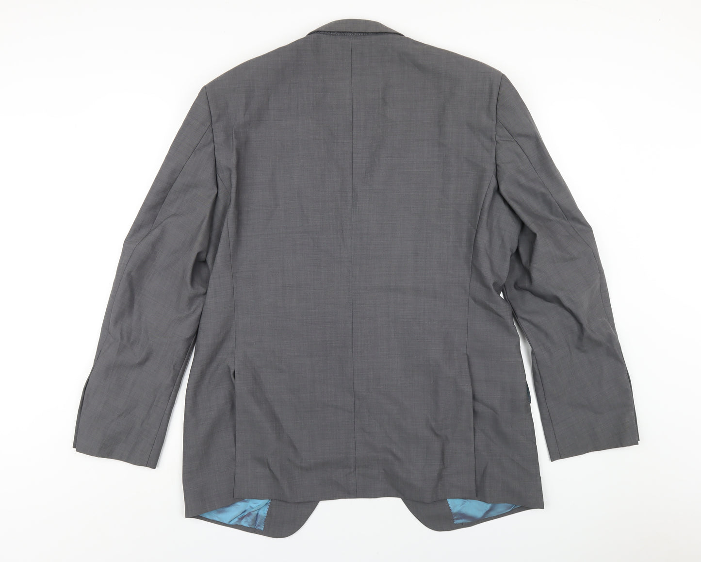 Marks and Spencer Mens Grey Wool Jacket Blazer Size 42 Regular