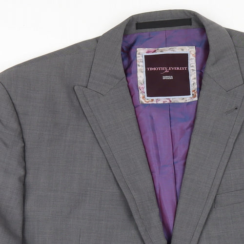 Marks and Spencer Mens Grey Wool Jacket Blazer Size 42 Regular