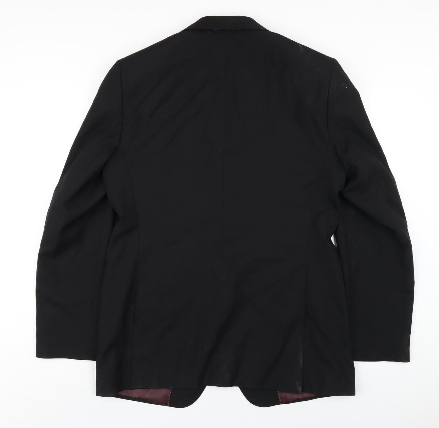 Marks and Spencer Mens Black Wool Jacket Blazer Size 40 Regular