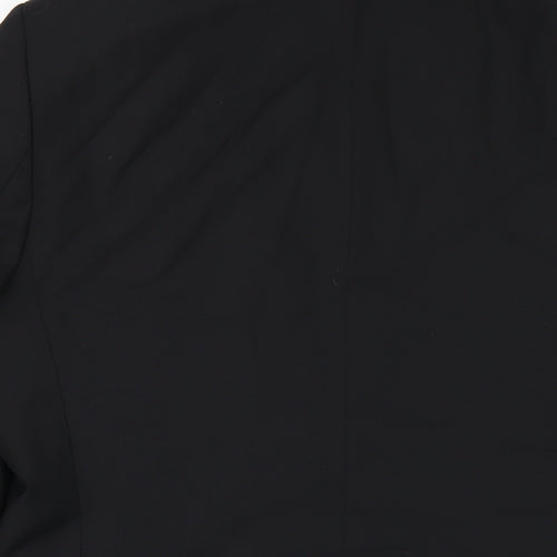 Marks and Spencer Mens Black Wool Jacket Blazer Size 40 Regular