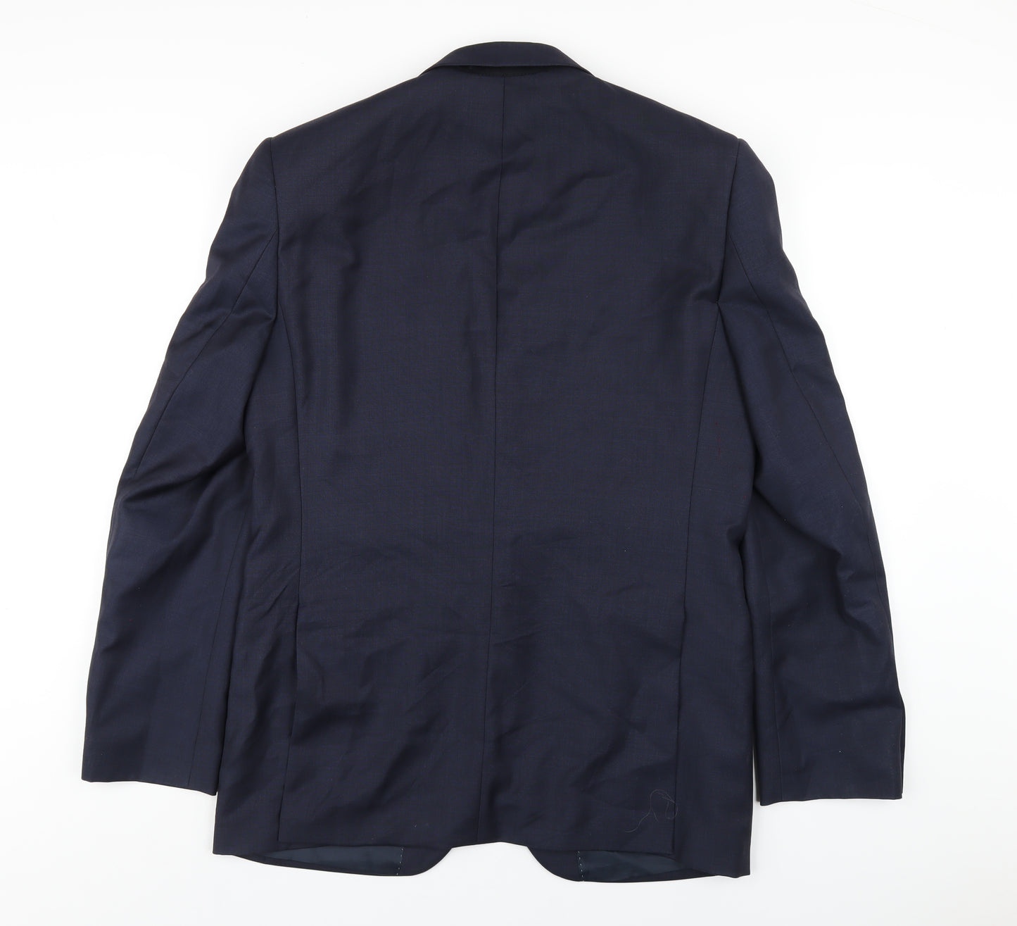 New & Lingwood Mens Blue Polyester Jacket Blazer Size 40 Regular