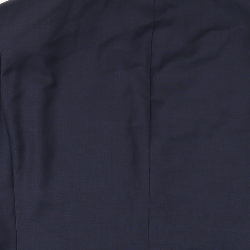 New & Lingwood Mens Blue Polyester Jacket Blazer Size 40 Regular