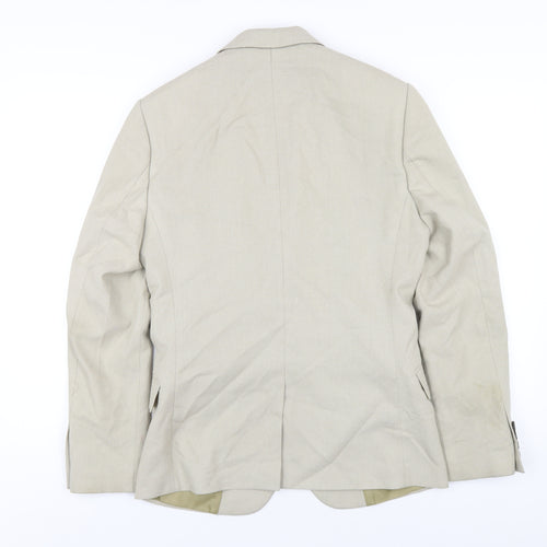 ASOS Mens Beige Polyester Jacket Blazer Size 36 Regular