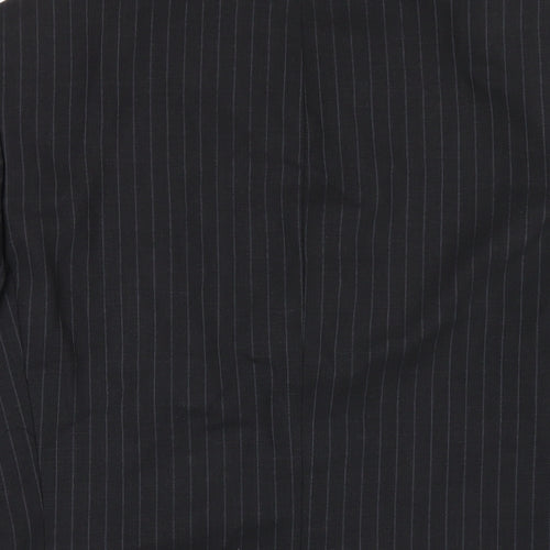 Marks and Spencer Mens Grey Striped Wool Jacket Blazer Size 38 Regular
