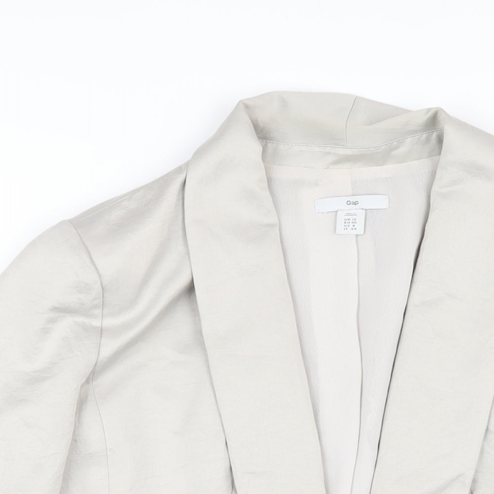 Gap Womens Beige Polyester Jacket Blazer Size 12