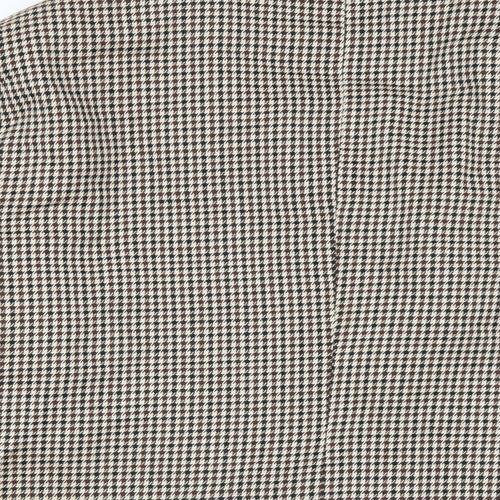 Missguided Womens Brown Geometric Jacket Blazer Size 14 Button