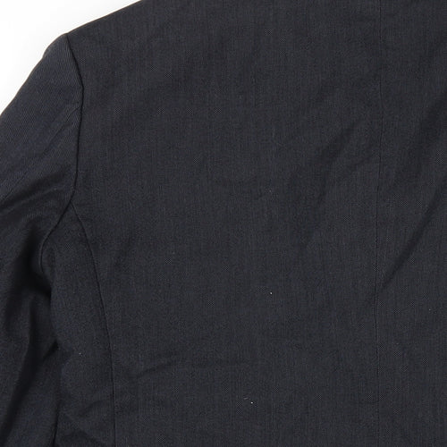 Fellini Mens Blue Polyester Jacket Blazer Size 38 Regular