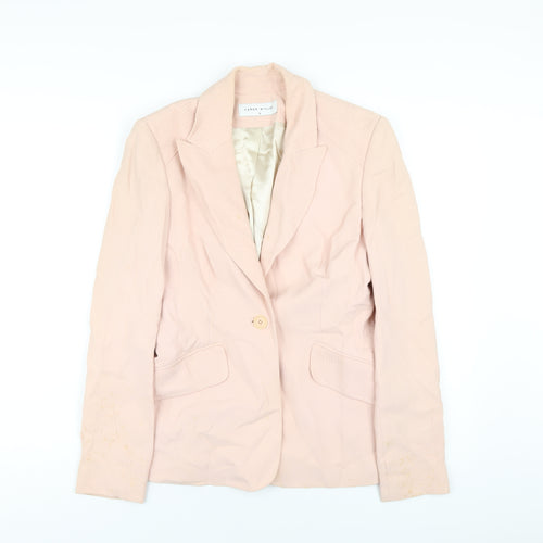 Karen Millen Womens Pink Polyester Jacket Blazer Size 12