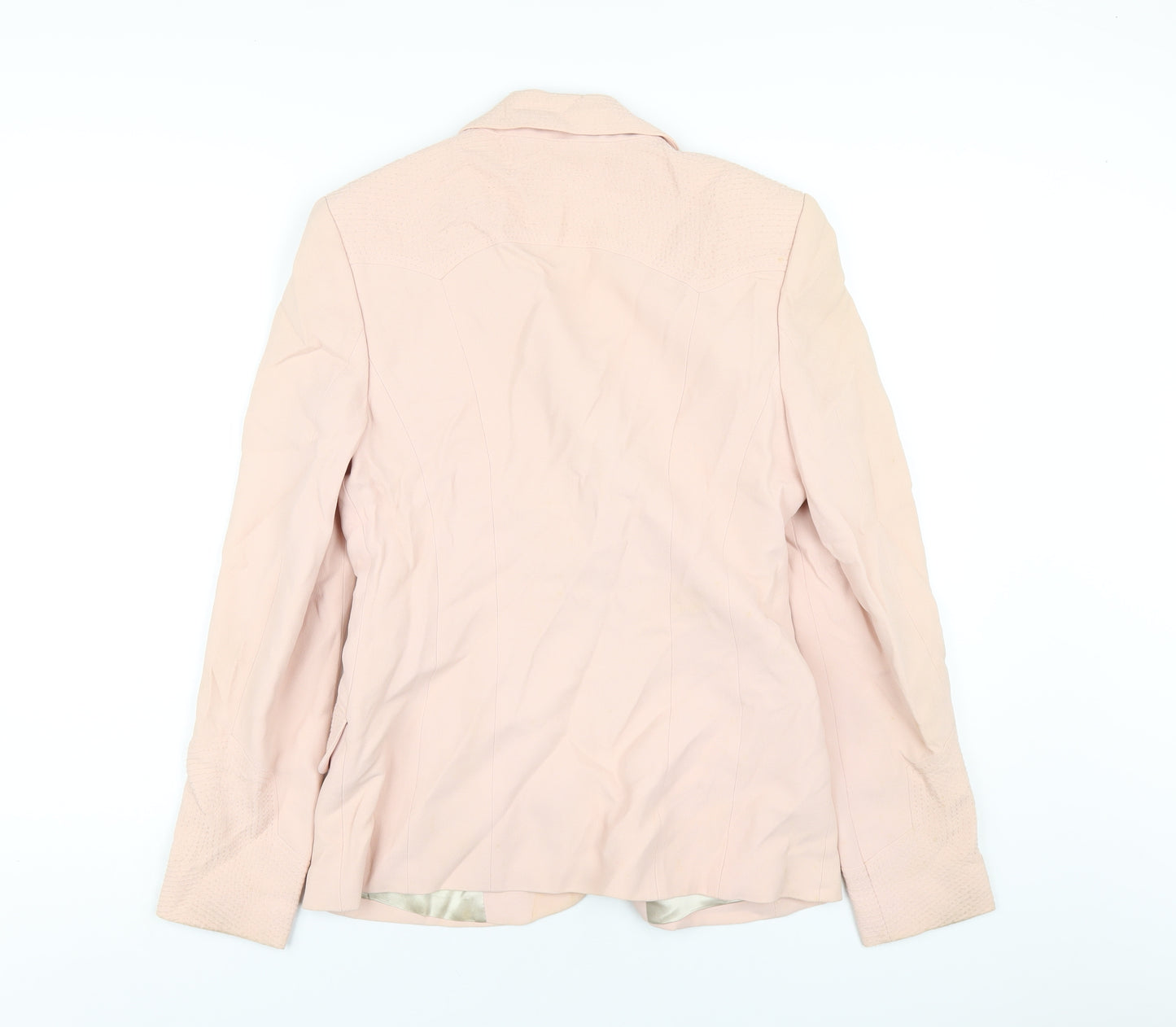 Karen Millen Womens Pink Polyester Jacket Blazer Size 12