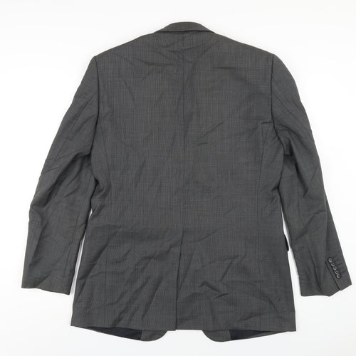 Linea Mens Grey Polyester Jacket Blazer Size 38 Regular