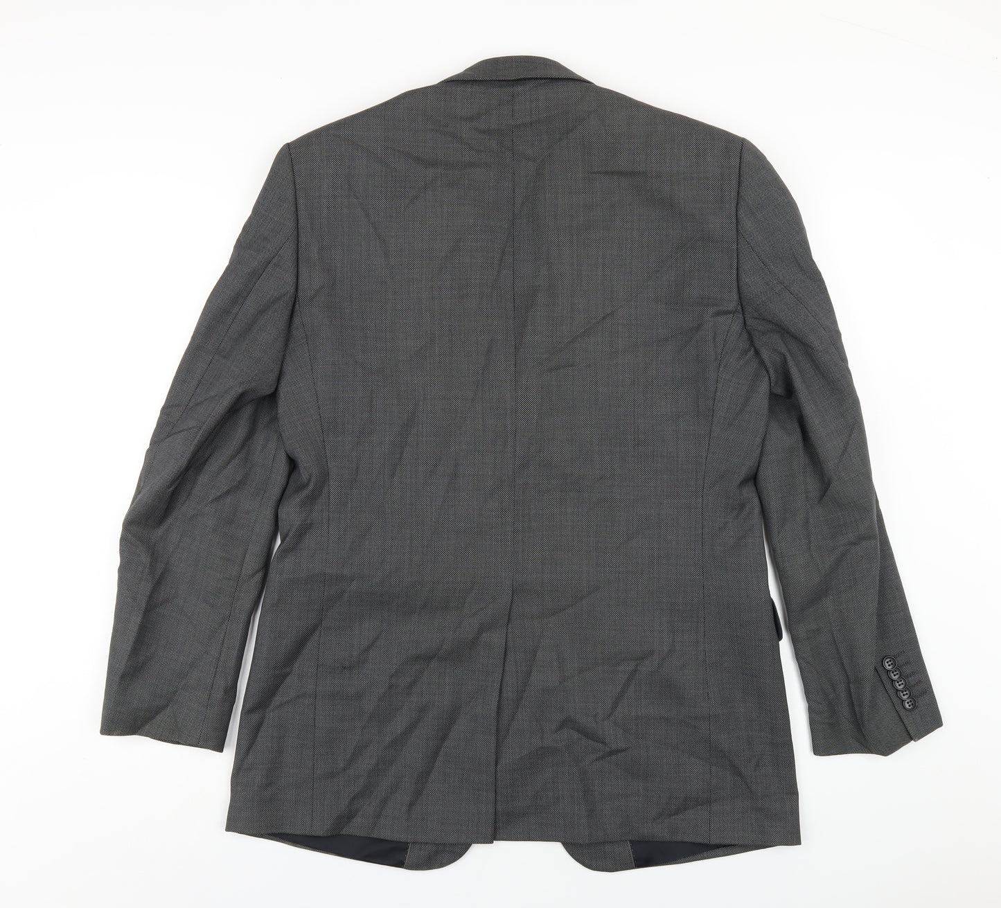 Linea Mens Grey Polyester Jacket Blazer Size 38 Regular