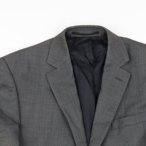 Linea Mens Grey Polyester Jacket Blazer Size 38 Regular