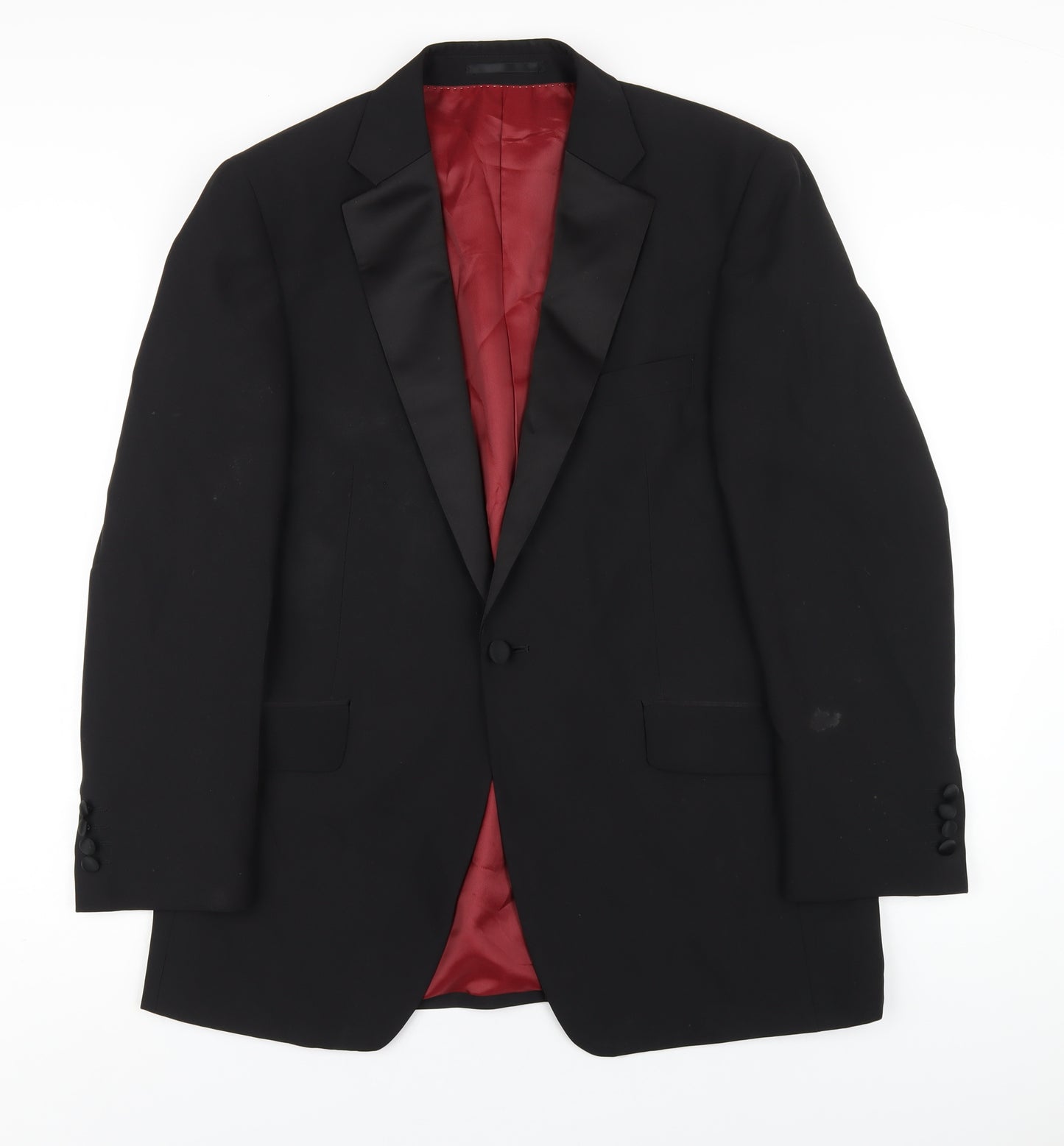 Charlton Gray Mens Black Polyester Jacket Blazer Size 40 Regular
