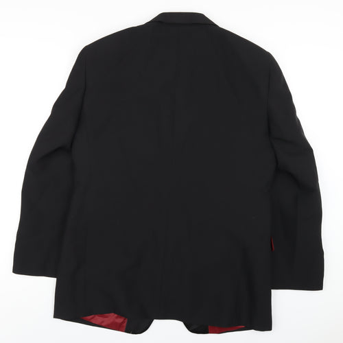 Charlton Gray Mens Black Polyester Jacket Blazer Size 40 Regular