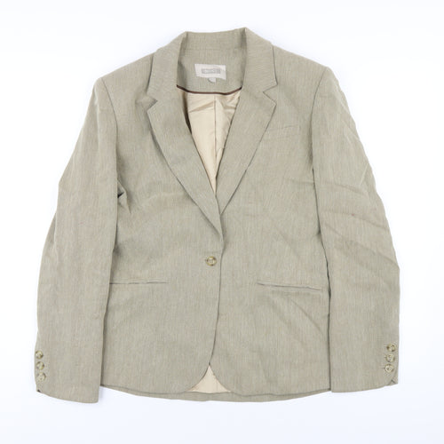 NEXT Womens Beige Lyocell Jacket Blazer Size 12