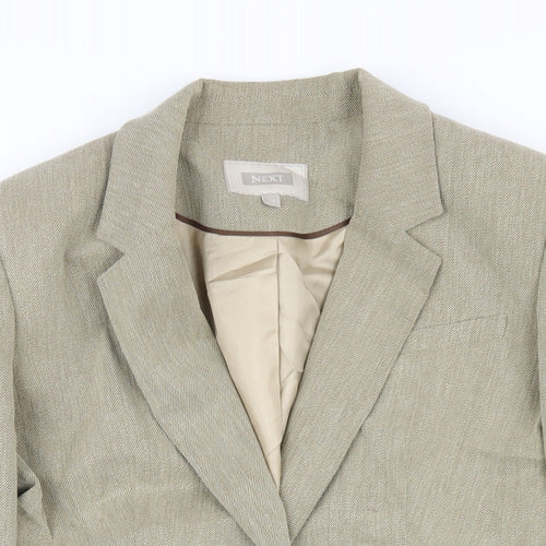 NEXT Womens Beige Lyocell Jacket Blazer Size 12