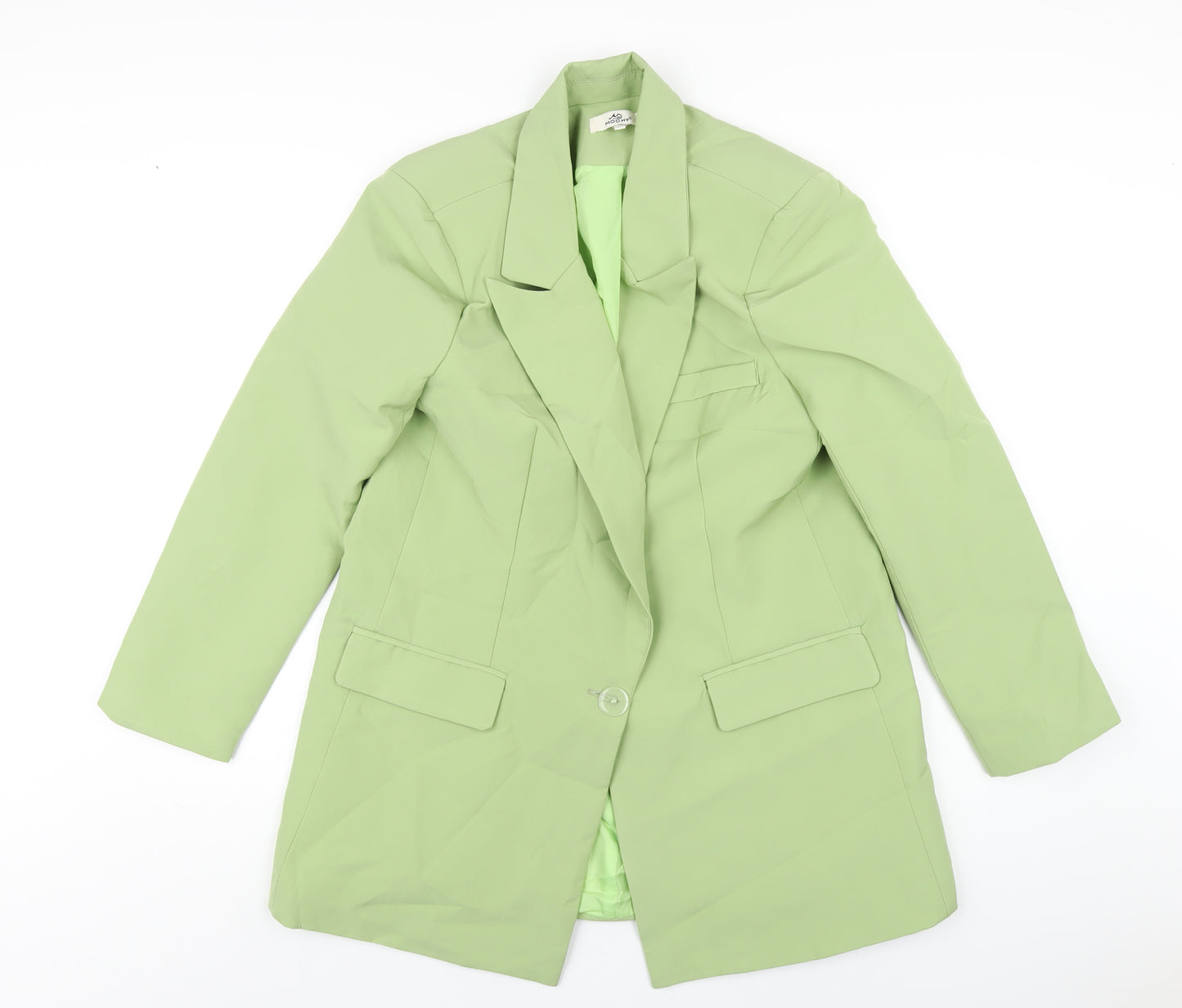 Mochy Womens Green Polyester Jacket Blazer Size M