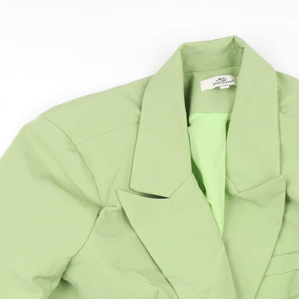 Mochy Womens Green Polyester Jacket Blazer Size M